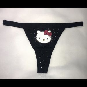 Black Bedazzled HelloKitty Thong✨ BEEN SOLD